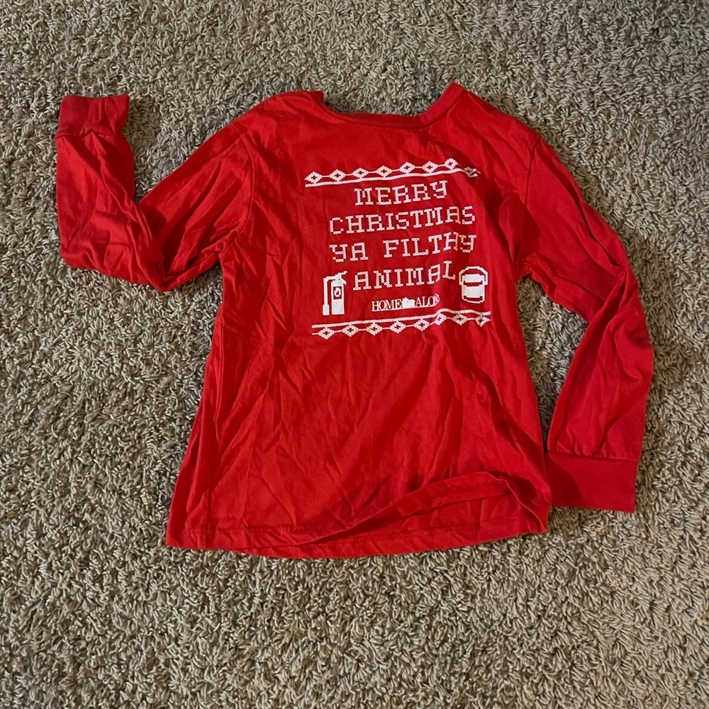 Kids Festive Red 'Home Alone' Christmas Shirt